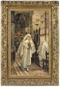 Religieuse En Priere by Alphonse Moutte