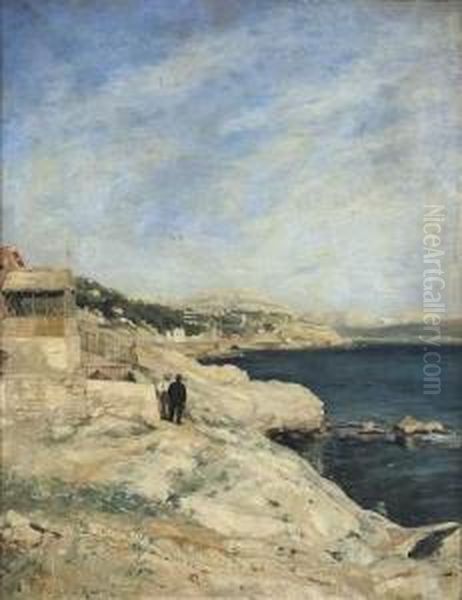 Promeneurs Sur La Corniche - view 1