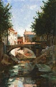 Lavandiere Dans Un Village En Provence.