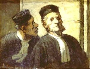 The two Attorneys by Honore Daumier
