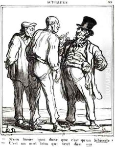 Cartoon about the plebiscite of 8th May 1870 by Honore Daumier