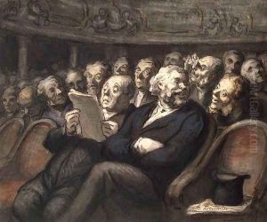 Intermission at the Comedie Francaise by Honore Daumier