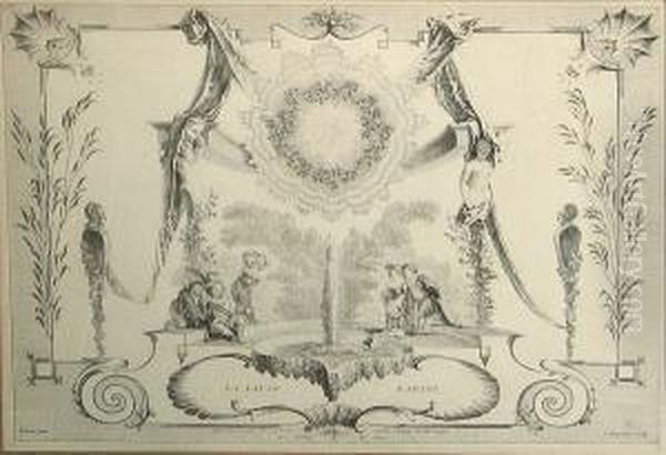 La Cause Badine, From Oeuvres 
Des Estampes Gravees D'apres Les Tableaux &amp; Desseins De Feu Antoine 
Watteau - view 1