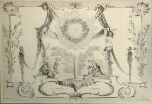 La Cause Badine, From Oeuvres 
Des Estampes Gravees D'apres Les Tableaux &amp; Desseins De Feu Antoine 
Watteau by Jean Moyreau