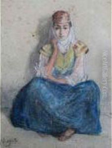 Femme Juive D Alger Assise. Femme Juive D Alger Assise.