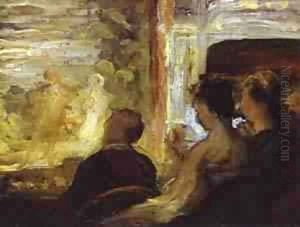 Theater Box 1865-1870 by Honore Daumier