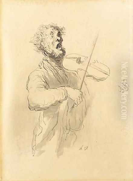 Violoniste chantant - view 1