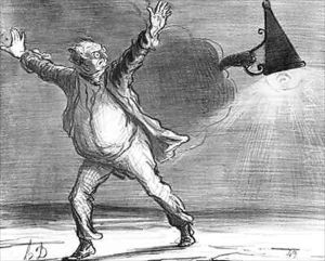 Series Actualites the comet Monsieur Babinet decides to personally shut down the sun in order to fulfil his predictions by Honore Daumier