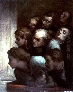 The Free Performance by Honore Daumier