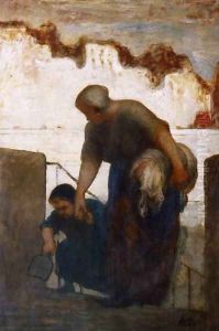The Washerwoman 3 by Honore Daumier