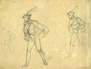 Figurenstudien (auch Ruckseitig) by Karl Anton Heinrich Mucke