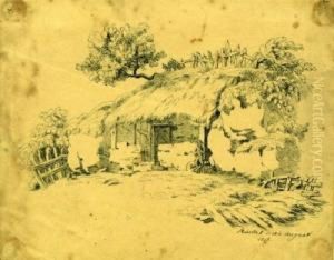 Bauer Vor Seinem Heulager by Karl Anton Heinrich Mucke