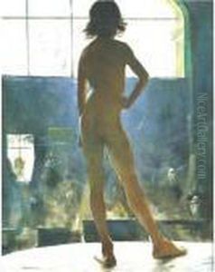 Le Jeune Modele Posant Dans L'atelier by Jules Alexis Muenier