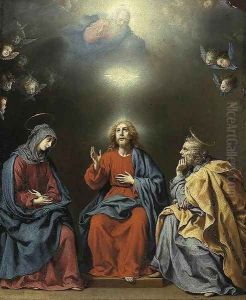 The Holy Family with God the Father and the Holy Spirit c. 1630 by Carlo Dolci