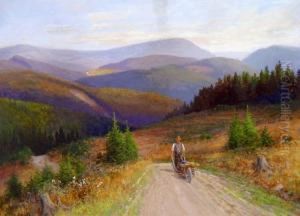 Mittelgebirgslandschaft by Albert Ernst Muhlig