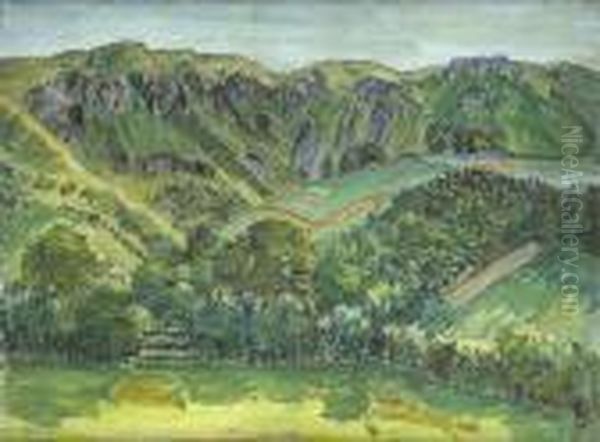 Wooded Summermountain Landscape - view 1