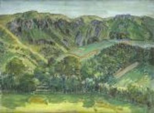 Wooded Summermountain Landscape by David Thomson Muirhead