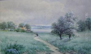 Figures On A Pathway by St. Clair Augustin Mulholland