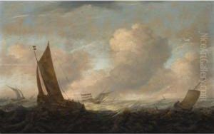 Other Properties
A Smalship And Various Other Shipping On A Rough Sea by Pieter the Younger Mulier