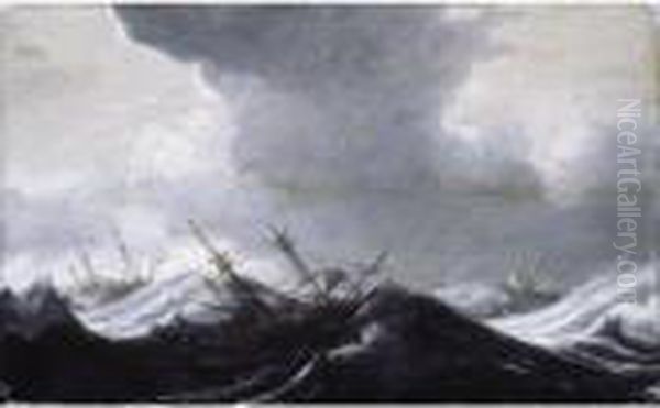 Dutch Shipping In Heavy Seas - view 1