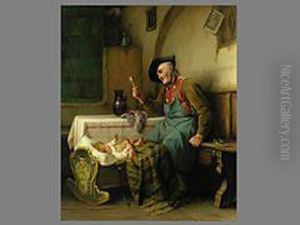 Grossvater An Der Wiege