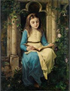 Jeune Fille Lisant by Charles-Louis Mutler