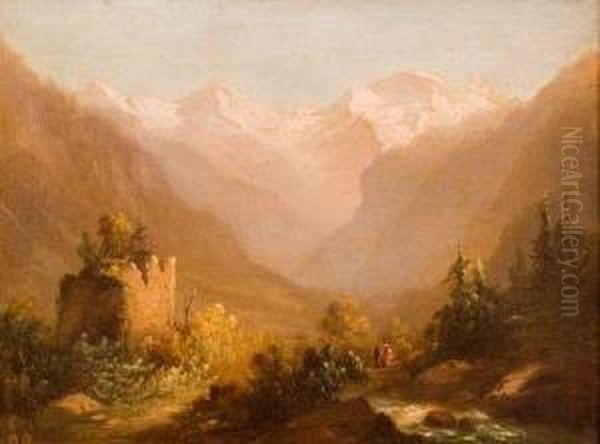 Tower Ruin In The Mountains. - view 1