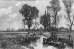 Hessische Landschaft Bei Niederursel by Eduard Josef Muller