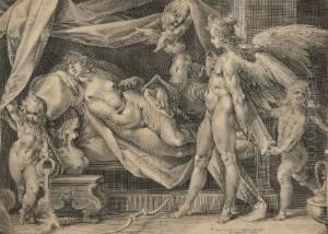 Venere Visitata Da Cupido by Jan Harmensz. Muller
