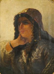 An Exotic Beauty by Leopold Carl Muller