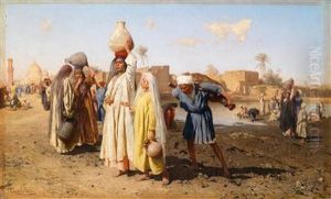 Agyptische Wassertrager by Leopold Carl Muller