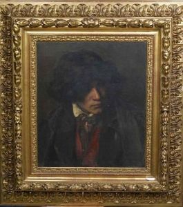 Portrait Eines Mannes. by Leopold Carl Muller