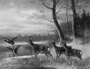"rehe Und Enten In
Winterlandschaft". Sign. Und Bez. Munchen. Ol Auf Lwd. 37 X 47 Cm.
Rahmen "rehe Und Enten In
Winterlandschaft". Sign. Und Bez. Munchen. Ol Auf Lwd. 37 X 47 Cm.
Rahmen