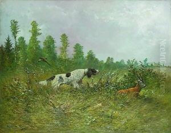 Jagdhund, Einen Rehbock
Verfolgend. - view 1
