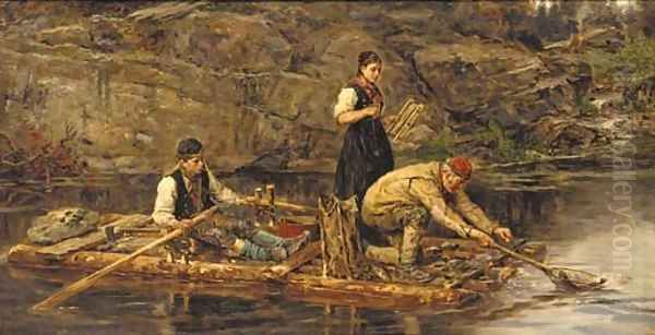 Fishing from a raft - view 1