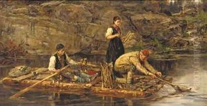 Fishing from a raft