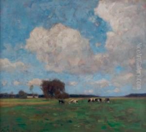 Weidende Kuno-cows In Pasture by Peter Paul Muller
