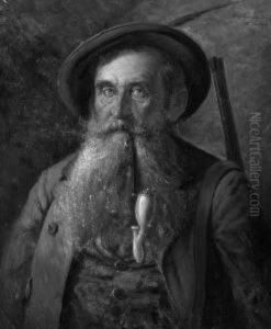Jager Mit Pfeife by Karl Muller-Baumgarten