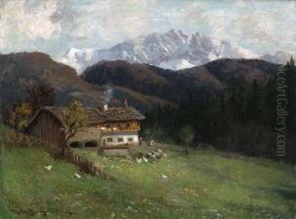 Bauernhaus In
Gebirgslandschaft. - view 1