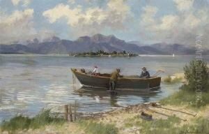 Fischer Am Chiemsee. by Karl Muller-Baumgarten