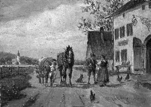 L. "bauernpaar Vor Dem Landgasthof".