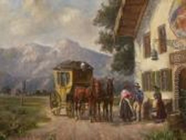 Halt Der Postkutsche Vor Dem
Gasthaus. - view 1