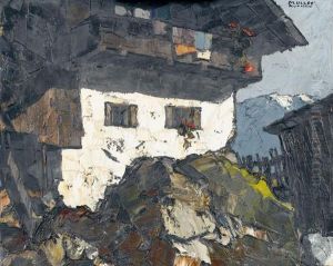 Sonnige Partie Mit Tiroler Haus by Oskar Mulley