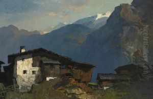 Bergbauernhof. by Oskar Mulley