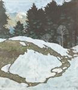 Sonnige Berglandschaft Im Vorfruhling. by Oskar Mulley