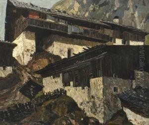 Bergbauernhof. by Oskar Mulley