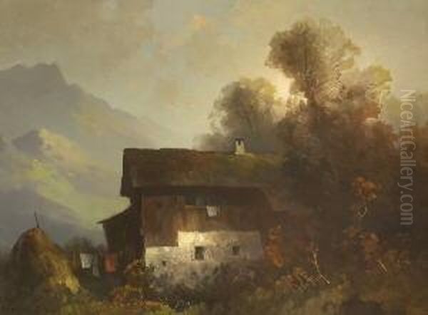 Bauernhaus In Herbstlicher
Gebirgslandschaft. - view 1