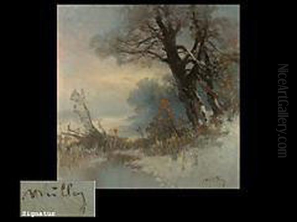 Winterlandschaft Mit Bach - view 1