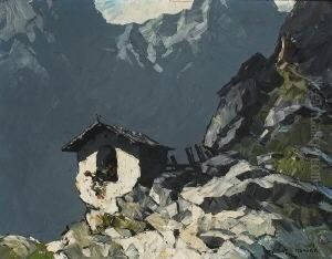 Bildstock Im Gebirge. by Oskar Mulley