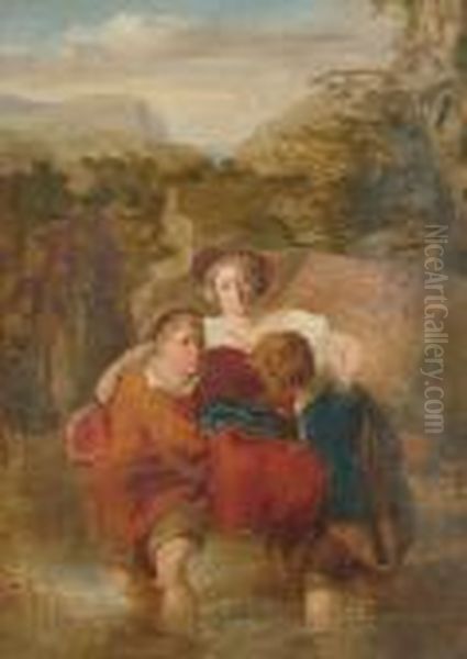 Study For 'crossing The Ford' - view 1